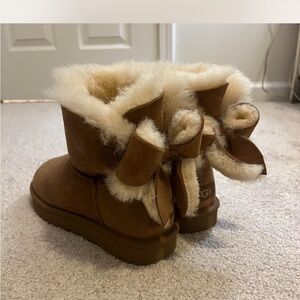 UGG Tan Boots with Cream Fur Trim